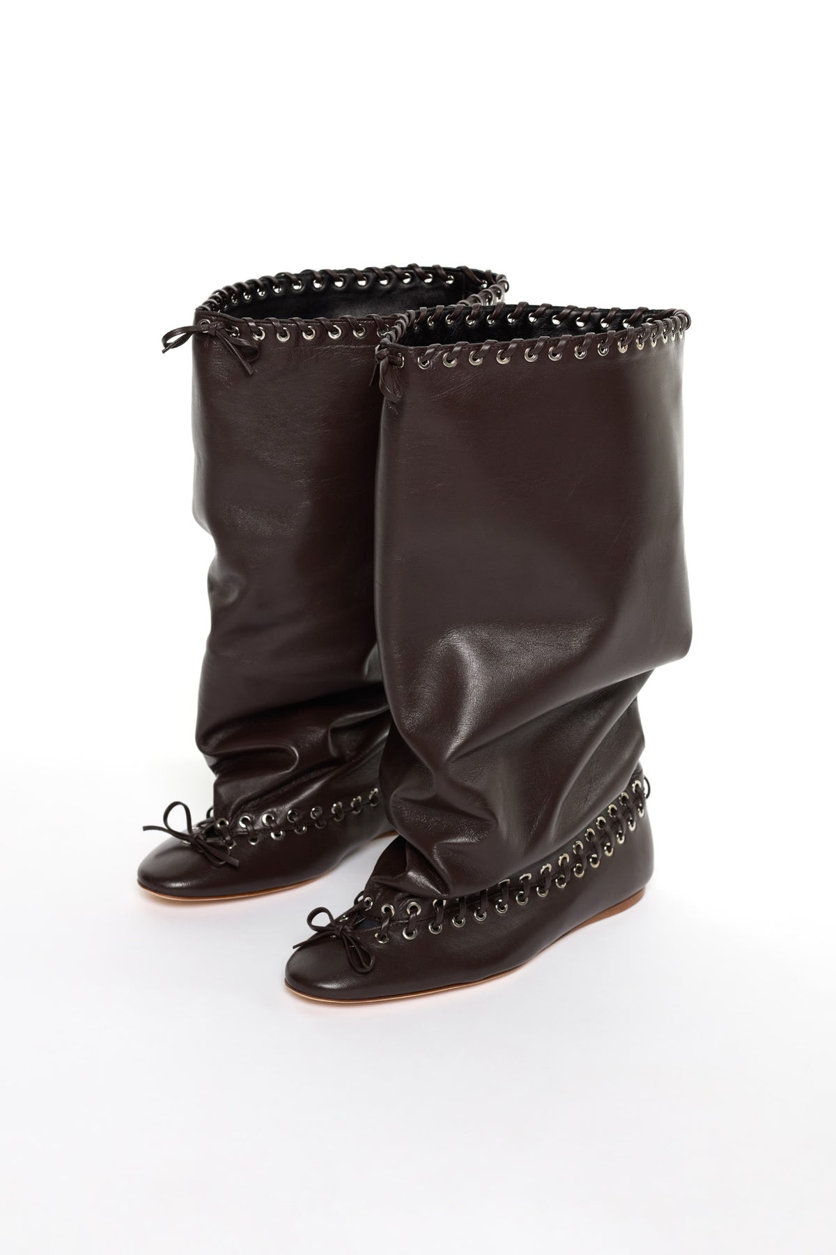 LEVEL BOOT FLAT in dark brown