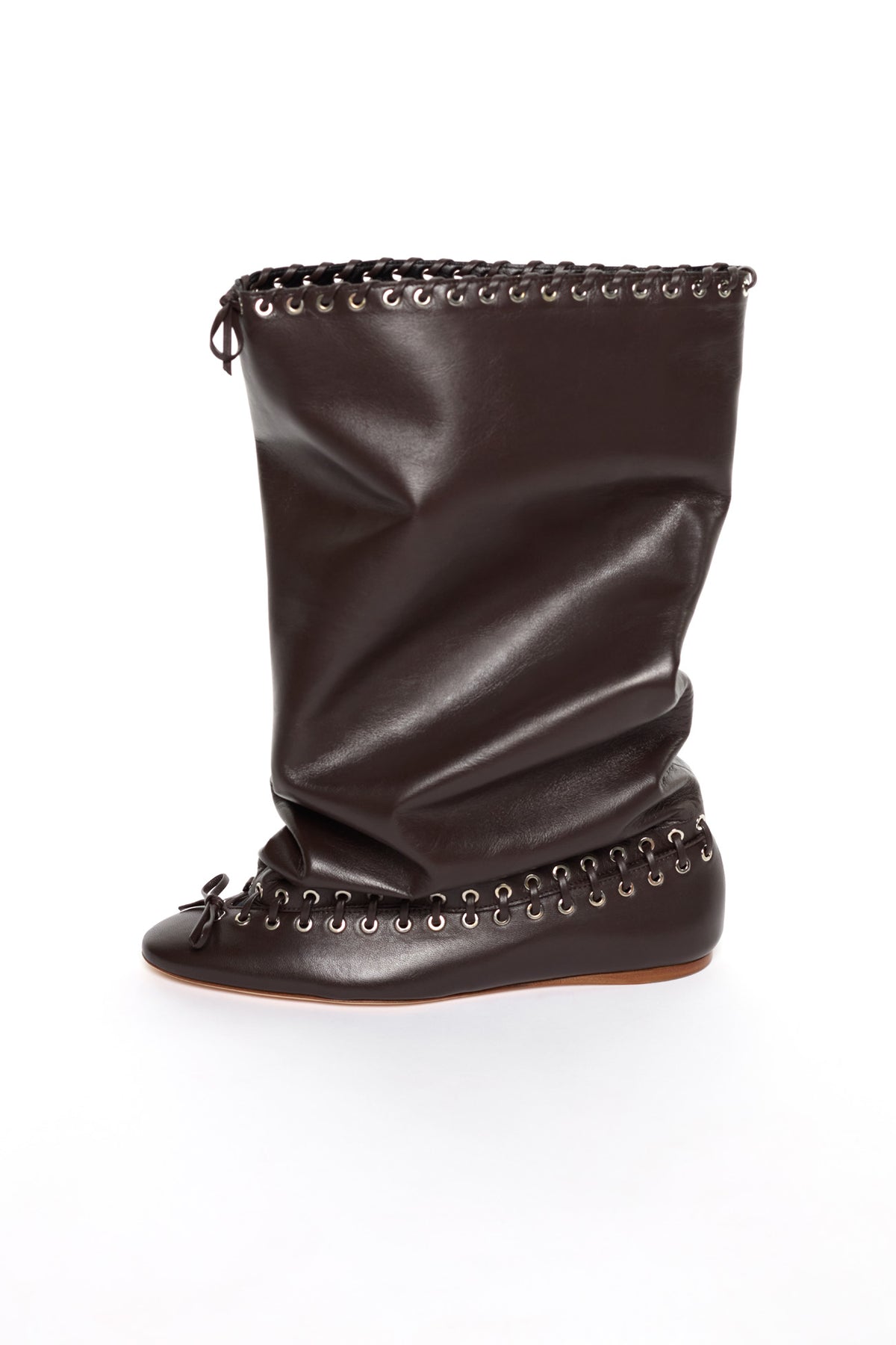 LEVEL BOOT FLAT in dark brown