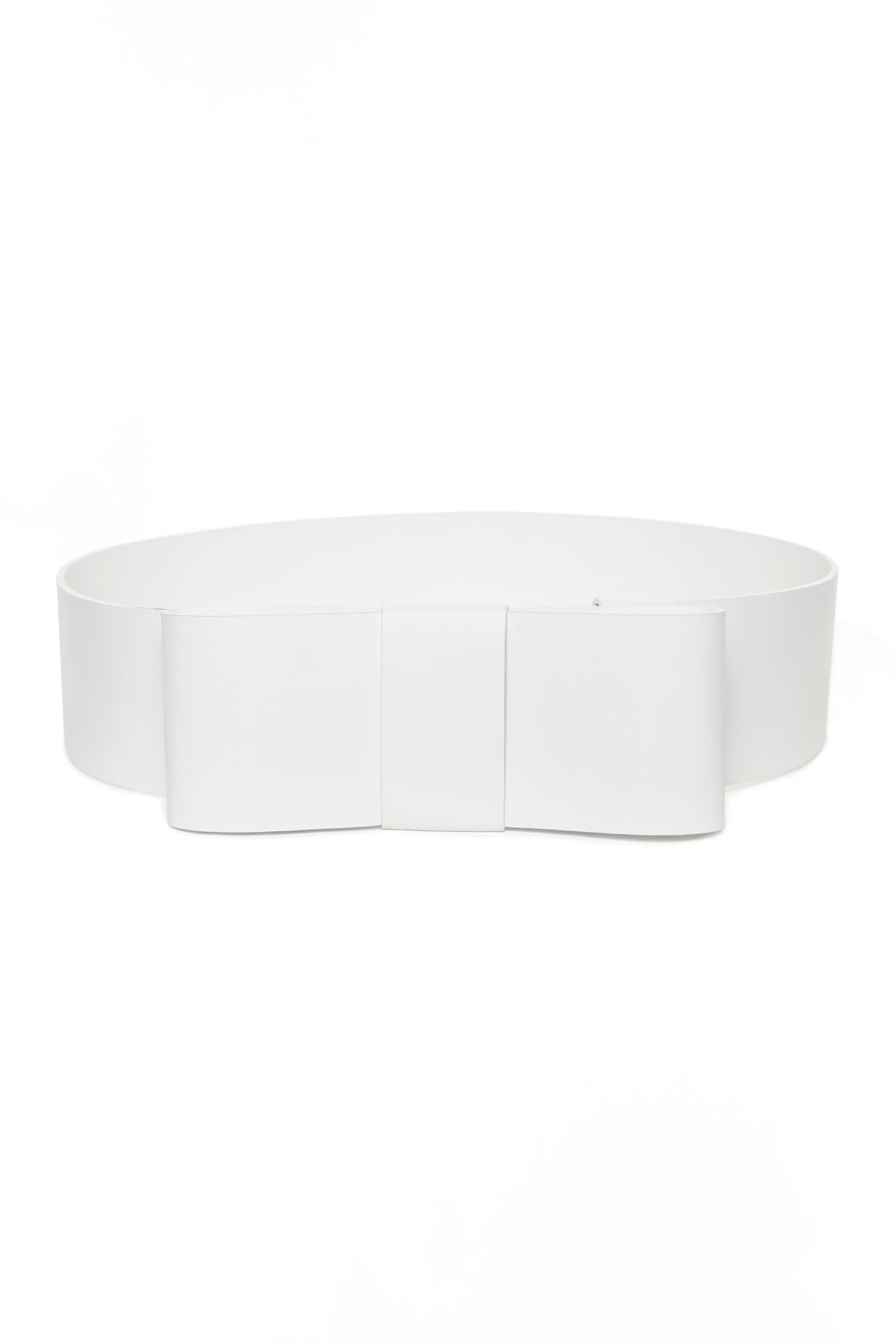 BOW BELT in white