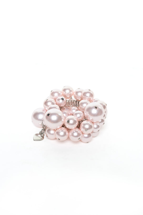 PUFFED PEARL BRACELET in pink