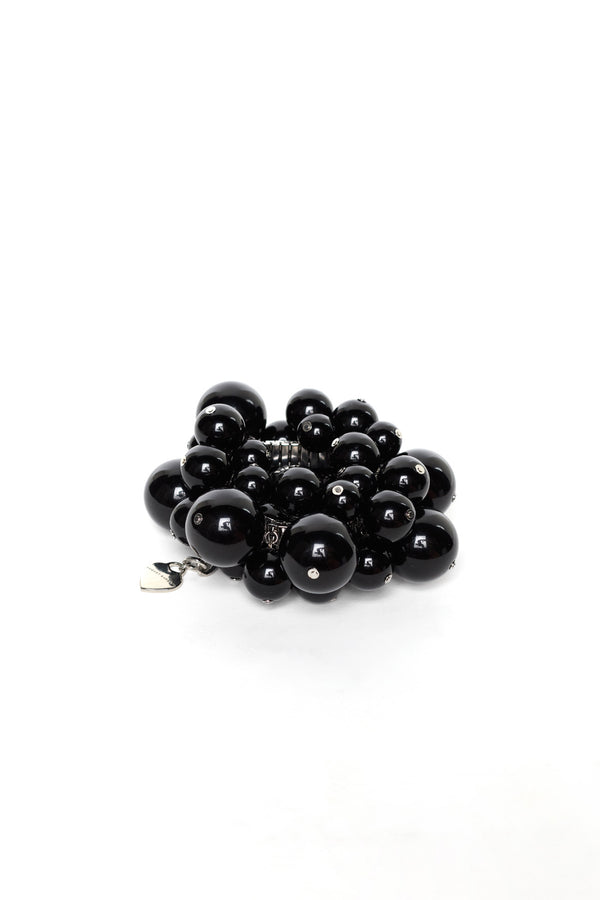 PUFFED PEARL BRACELET in black