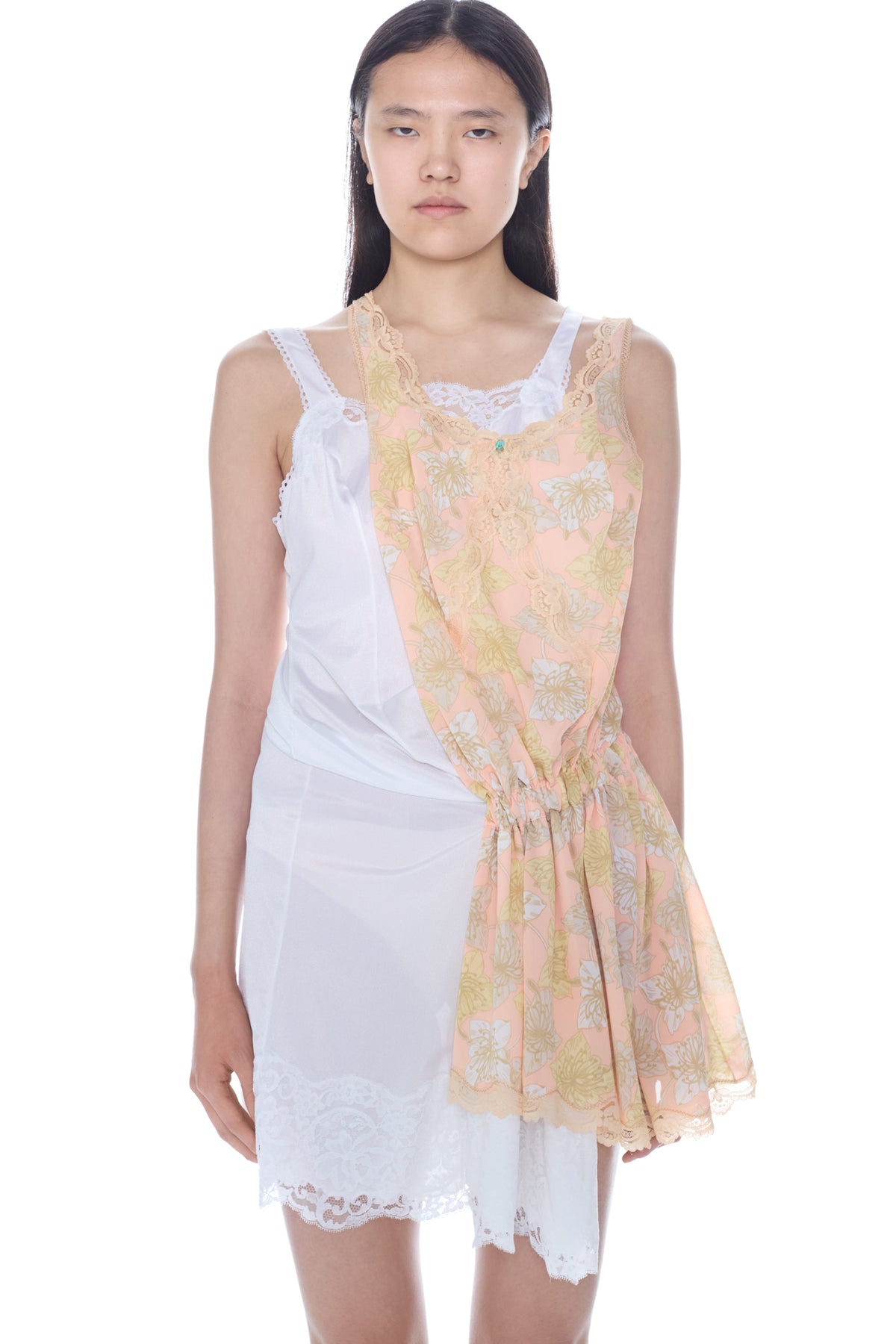 DOUBLE NIGHTGOWN in white and multi