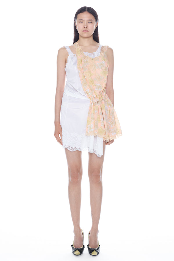 DOUBLE NIGHTGOWN in white and multi