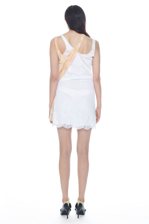 DOUBLE NIGHTGOWN in white and multi