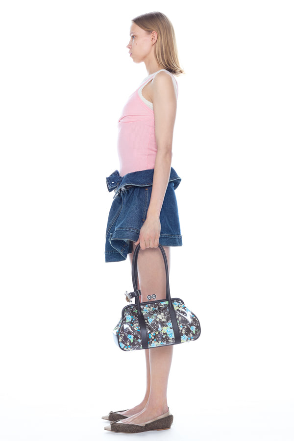 DOUBLE CAMISOLE in pink and cream
