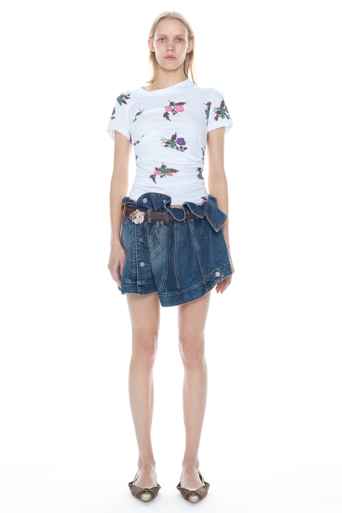 LIFTED T-SHIRT in white floral