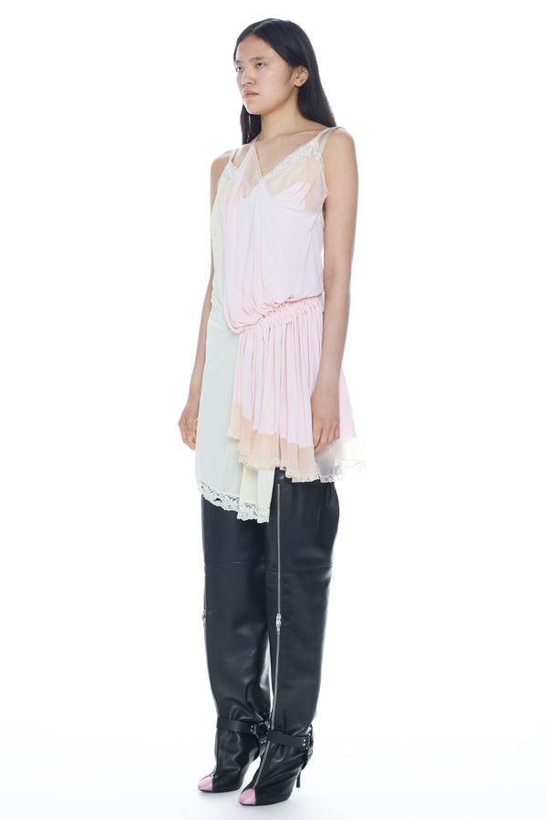 DOUBLE NIGHTGOWN in cream and rose