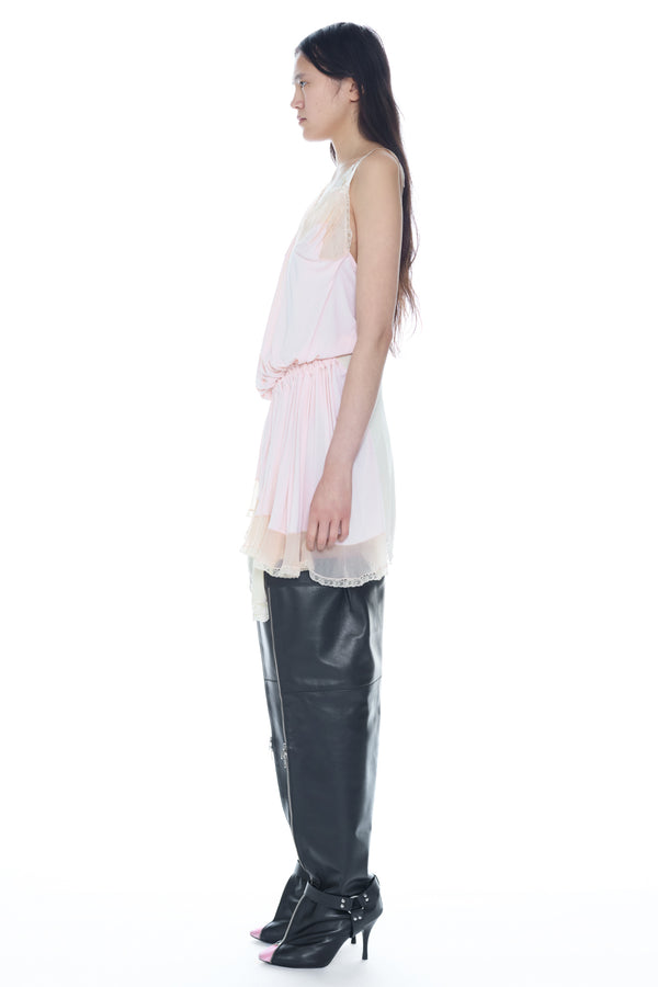 DOUBLE NIGHTGOWN in cream and rose