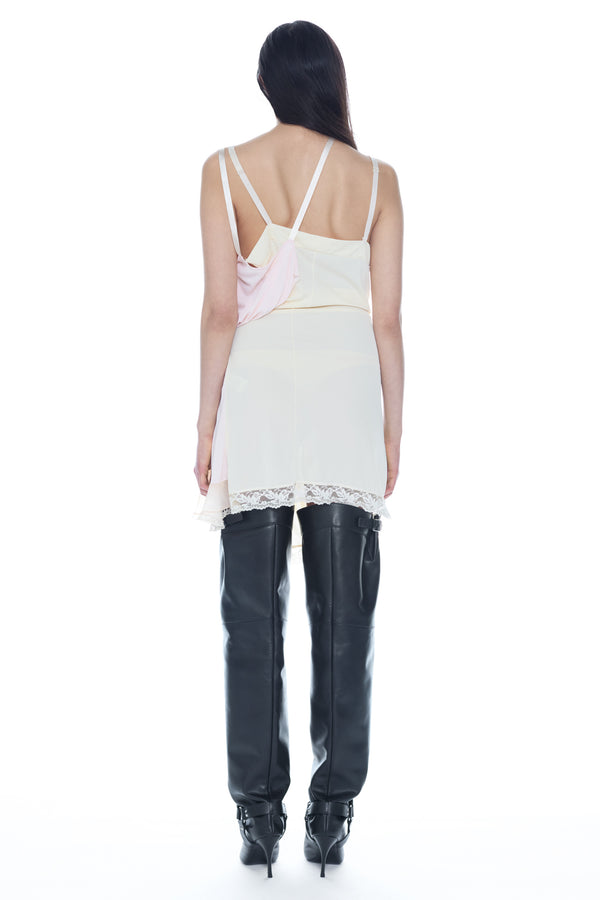 DOUBLE NIGHTGOWN in cream and rose