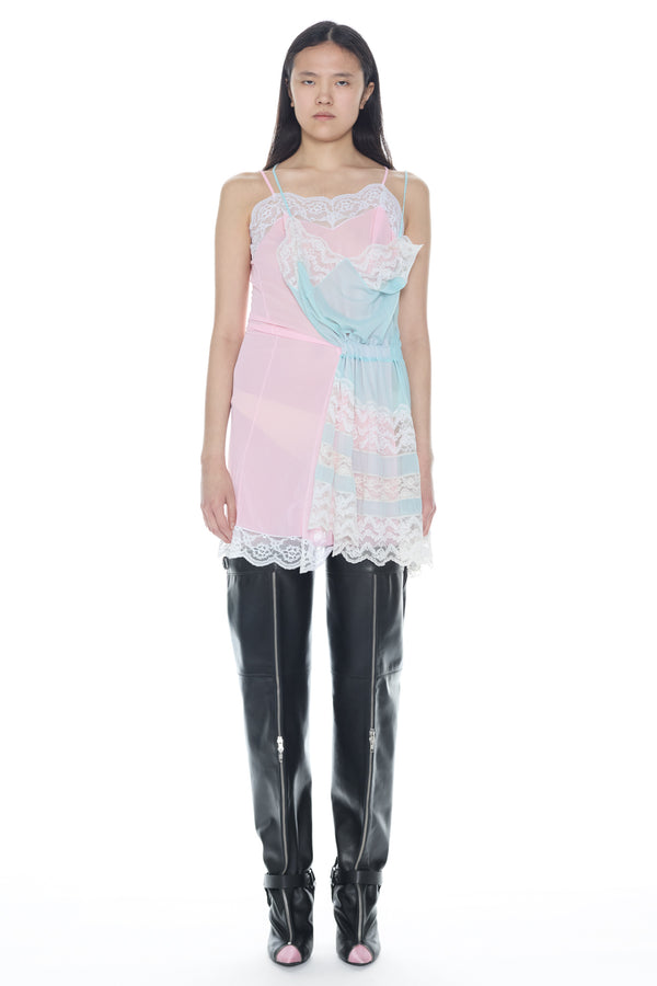 DOUBLE NIGHTGOWN in pink and blue