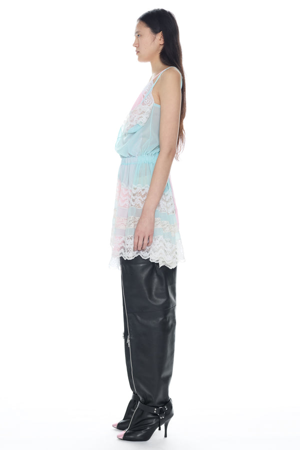 DOUBLE NIGHTGOWN in pink and blue