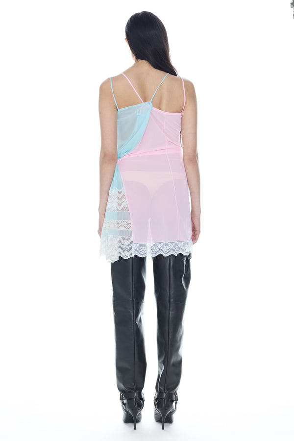 DOUBLE NIGHTGOWN in pink and blue