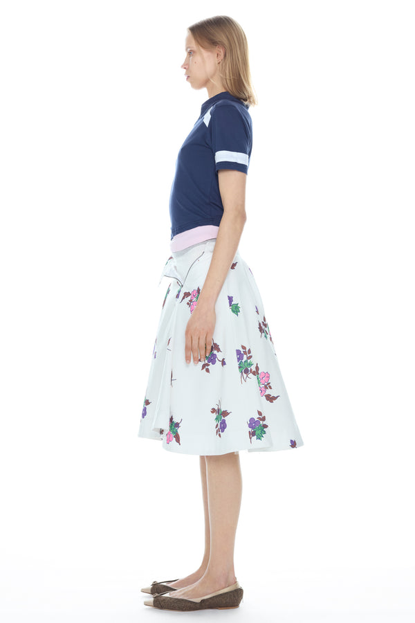 TRIPLE T-SHIRT in navy, white and light pink