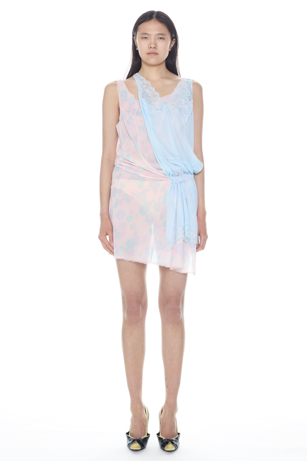 DOUBLE NIGHTGOWN in multi and blue