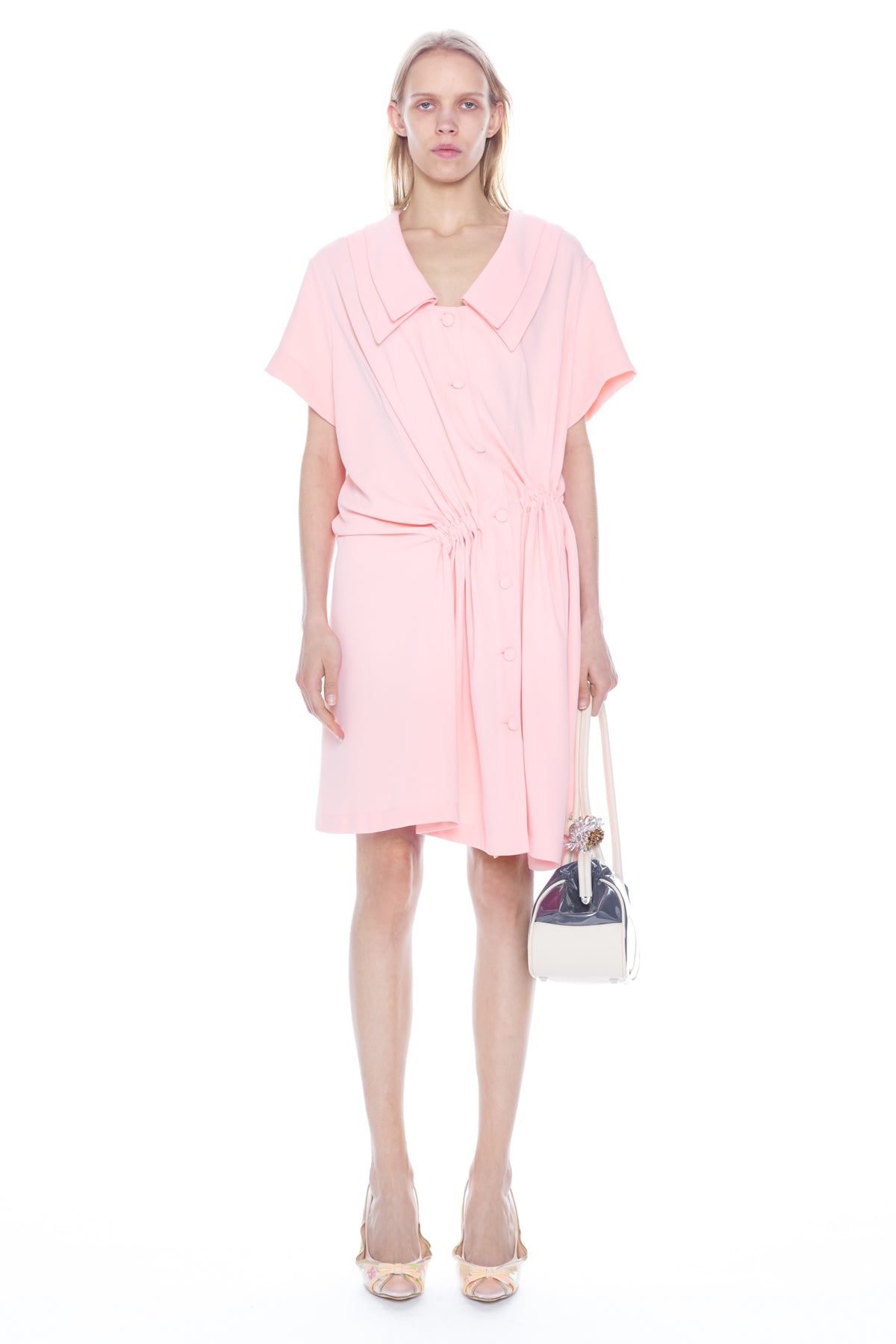 TWISTED DAY DRESS in pink