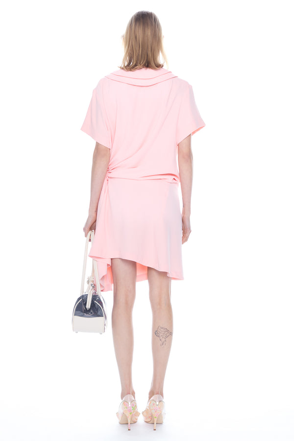 TWISTED DAY DRESS in pink