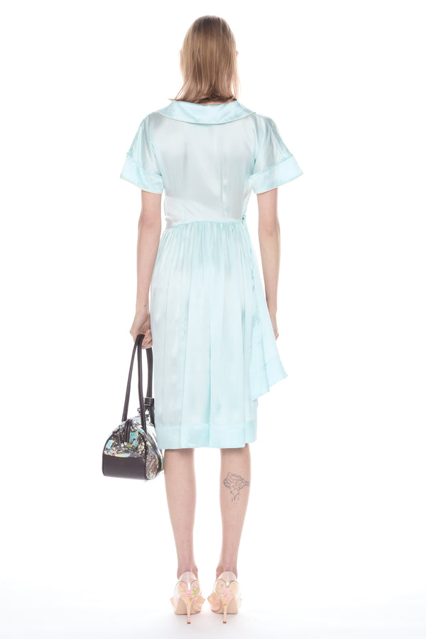 UNZIPPED DRESS in baby blue