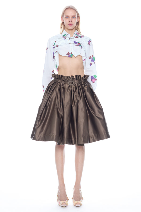 LIFTED SHIRT in white floral