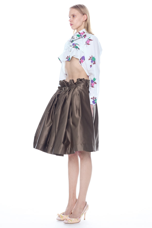 LIFTED SHIRT in white floral