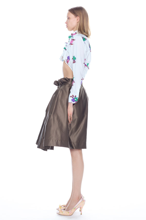 LIFTED SHIRT in white floral