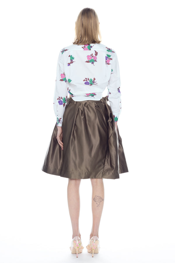 LIFTED SHIRT in white floral