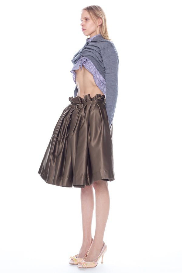 LIFTED CARDIGAN in grey