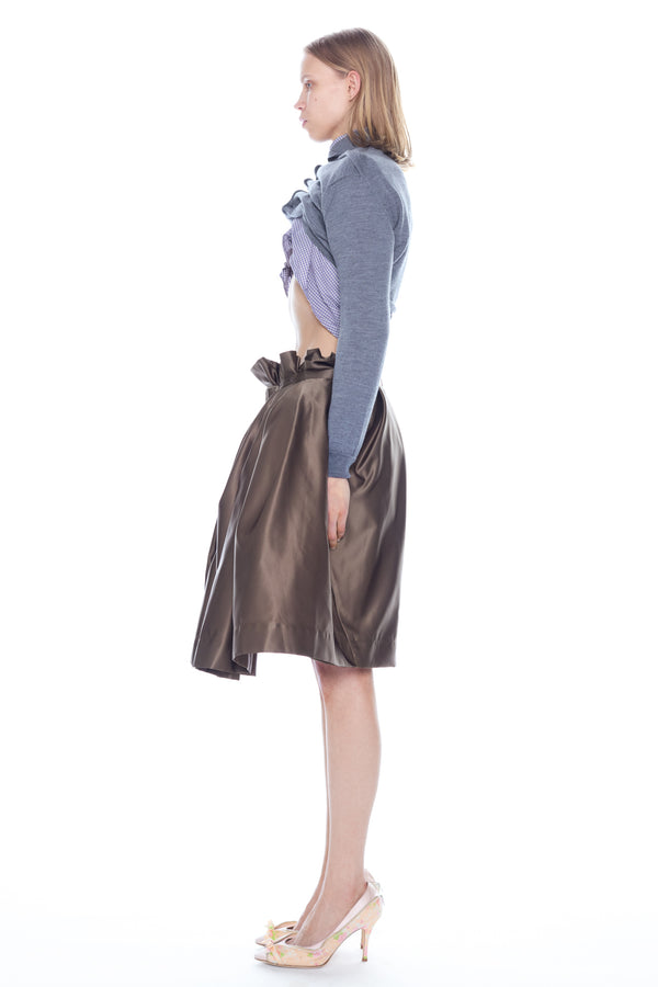 LIFTED CARDIGAN in grey