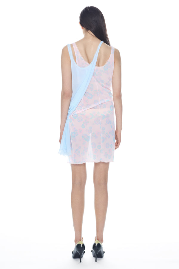 DOUBLE NIGHTGOWN in multi and blue