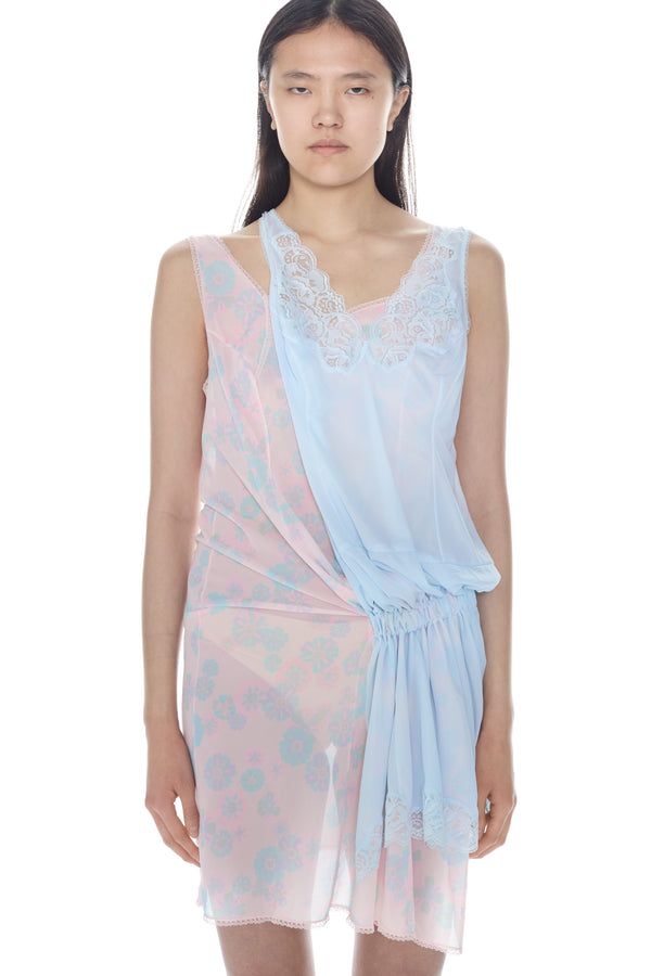 DOUBLE NIGHTGOWN in multi and blue