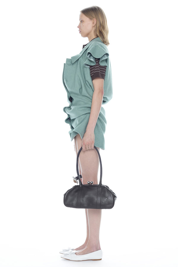 LIFTED DRESS in moss