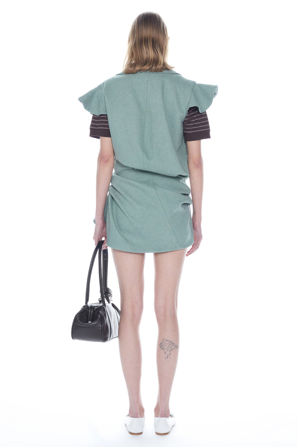 LIFTED DRESS in moss