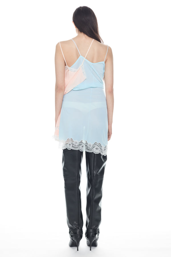 DOUBLE NIGHTGOWN in blue and rose