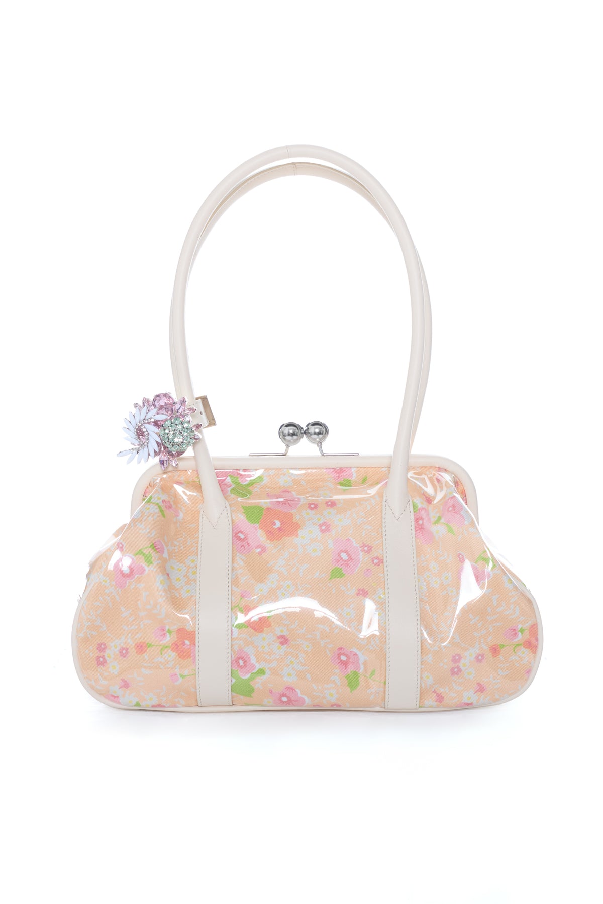 BETTE BAG in peach and cream floral