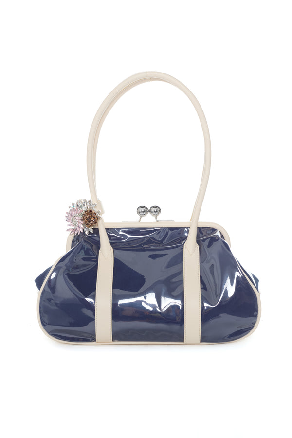 BETTE BAG in navy and cream