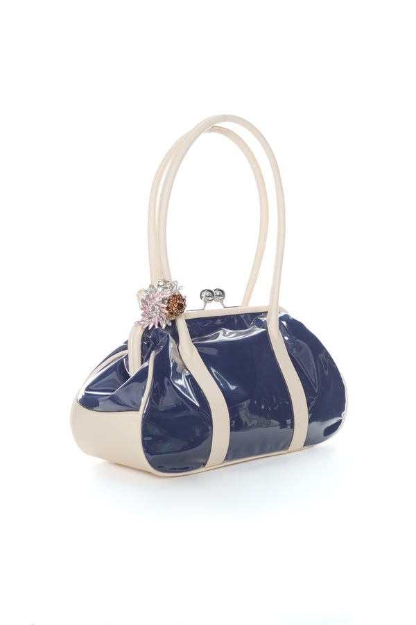 BETTE BAG in navy and cream