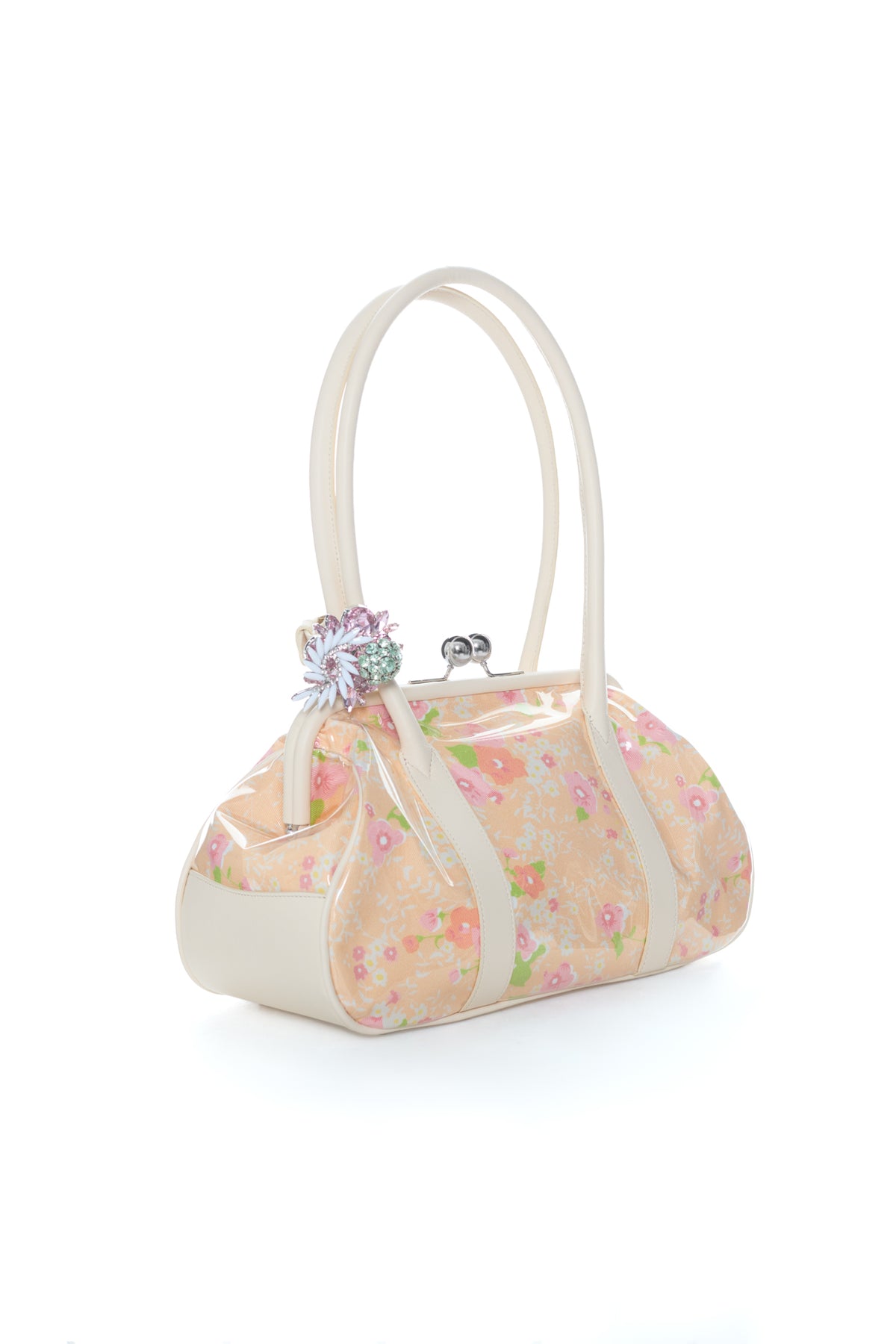 BETTE BAG in peach and cream floral