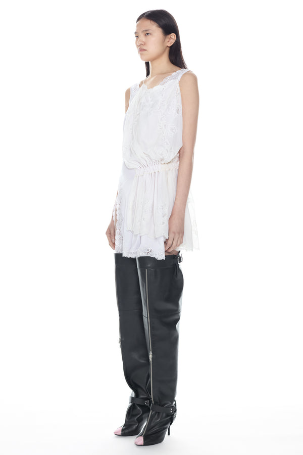 DOUBLE NIGHTGOWN in white