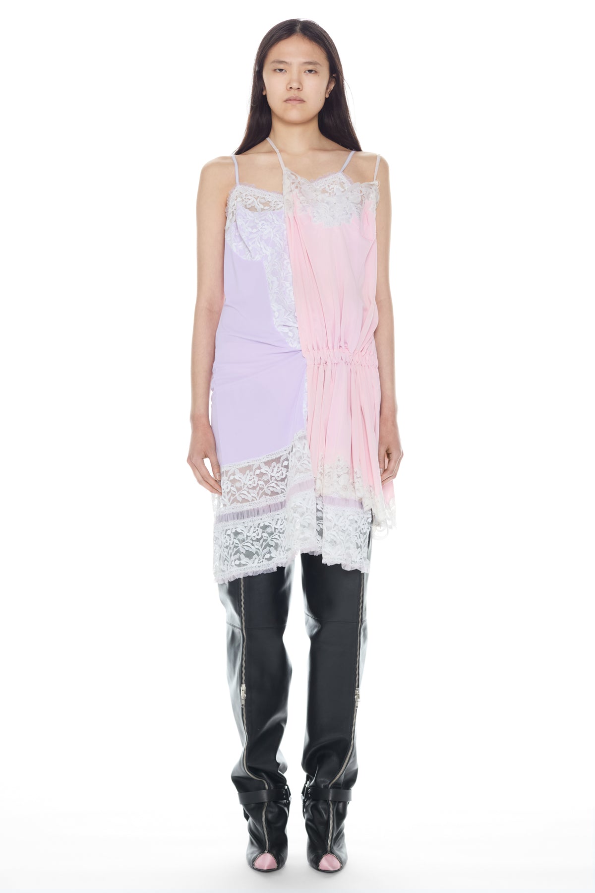 DOUBLE NIGHTGOWN in lilac and pink