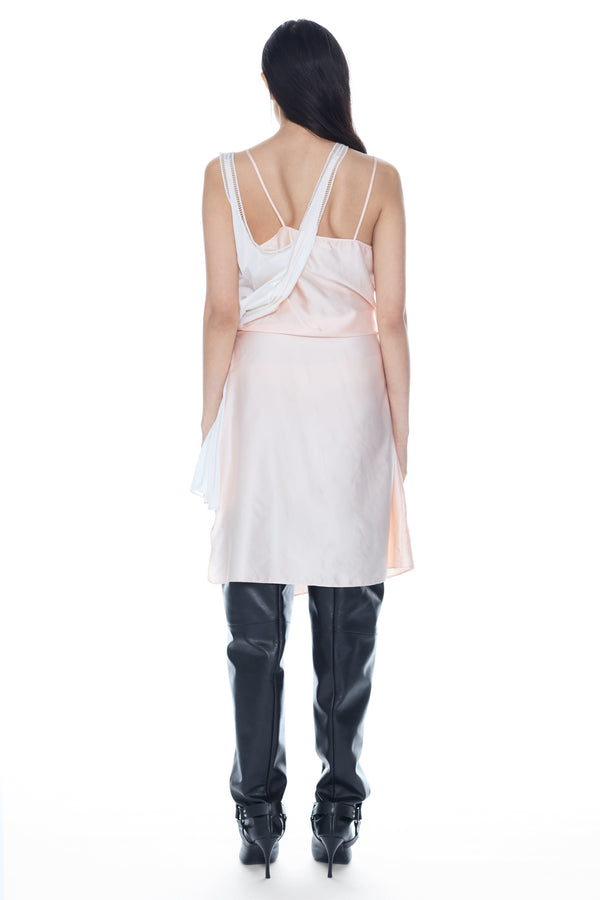 DOUBLE NIGHTGOWN in beige and white