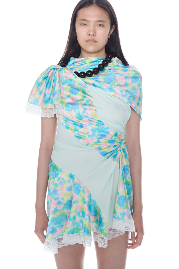 TWISTED NECKLACE DRESS in mint