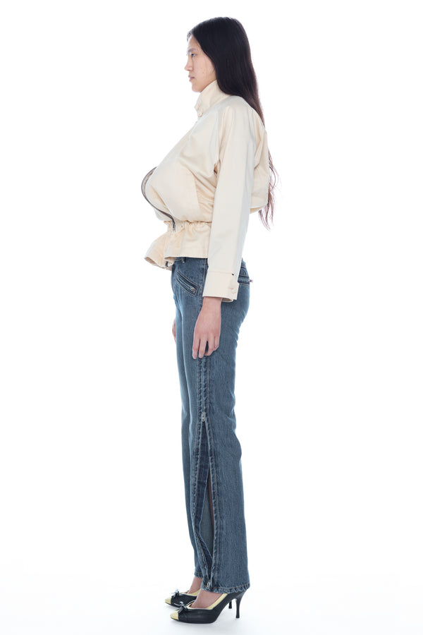 UNZIPPED JEANS in indigo