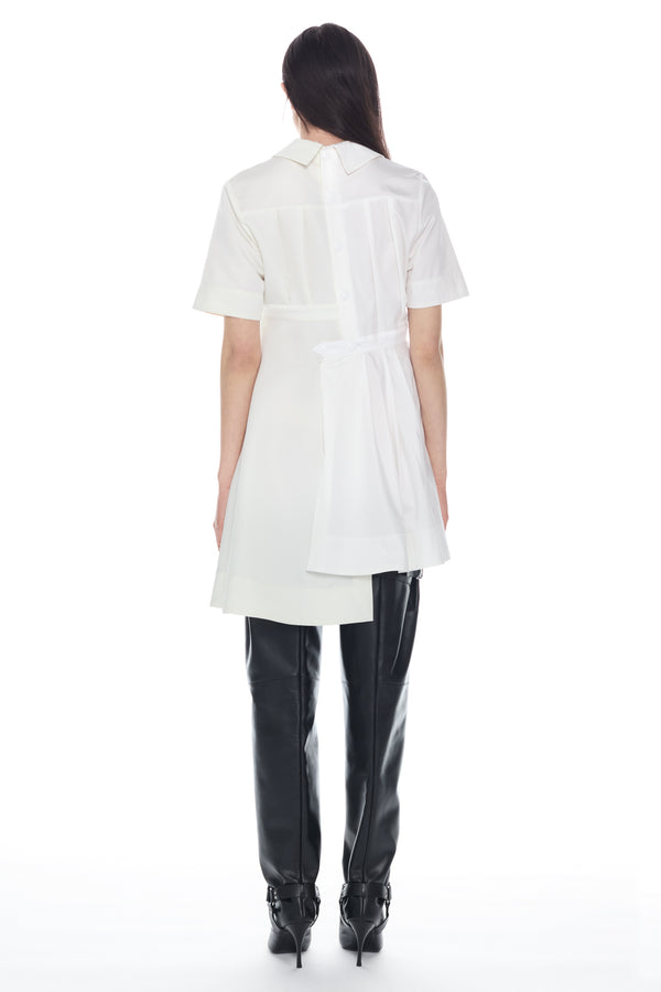 DOUBLE NURSE DRESS in white and cream